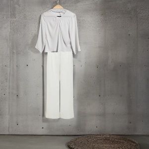 Rebecca Taylor 100% silk cream blouse size 6